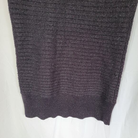 Calvin Klein Purple Metallic Wool Blend Cap Sleeve Tunic Sweater Blouse Size XS - Picture 10 of 11
